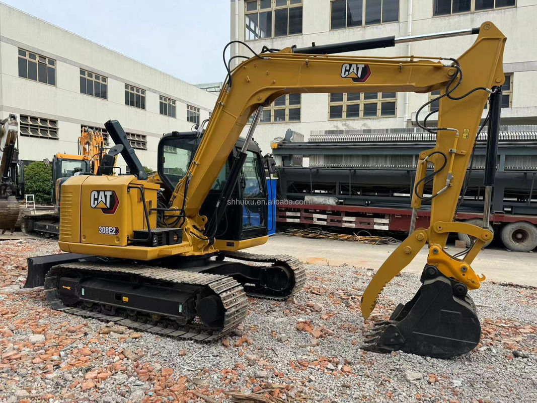 color amarillo de alta potencia del motor usado cat308e excavadora usado gato de segunda mano cat308e