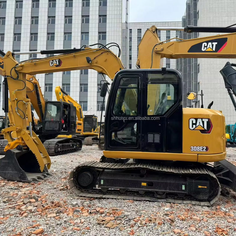 color amarillo de alta potencia de excavación utilizado cat308e/excavadora de segunda mano cat308e en venta
