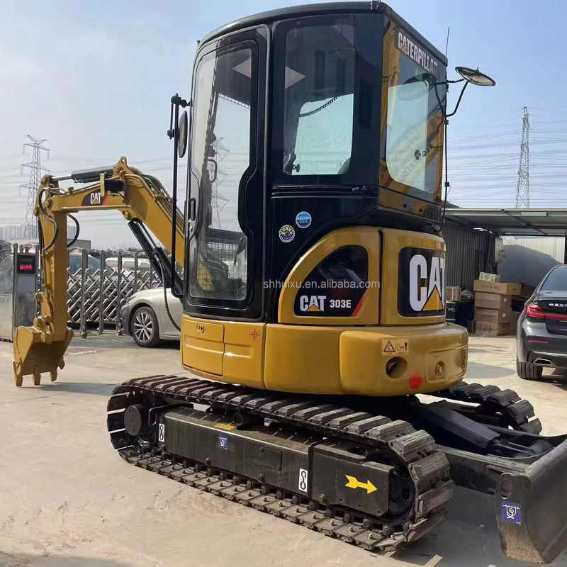 color amarillo mini excavadora usada cat303e para la venta